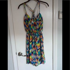 Multicolored tropical dress